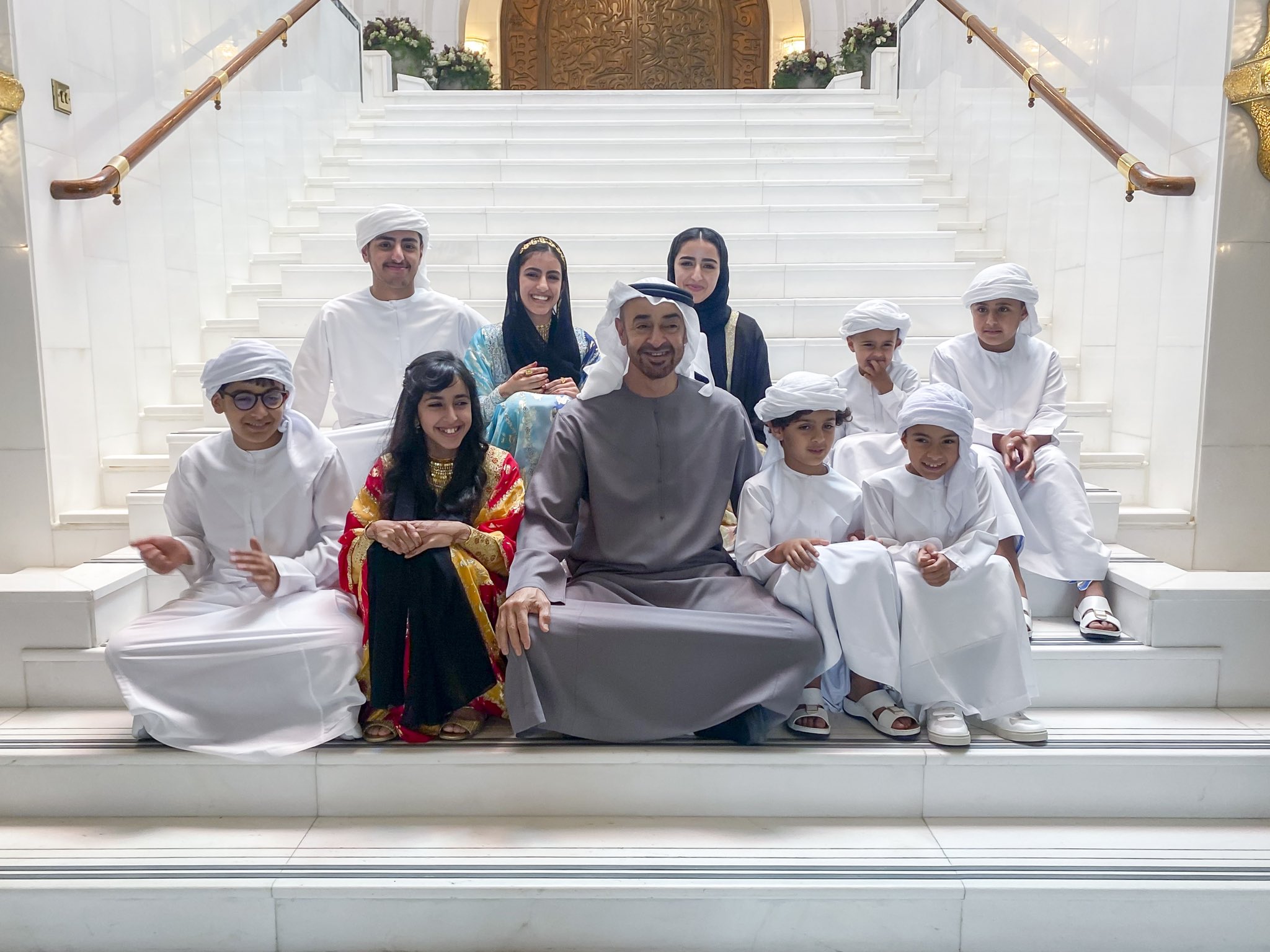 Crown Prince of Abu Dhabi shares picture with grandchildren on Eid Al Fitr
