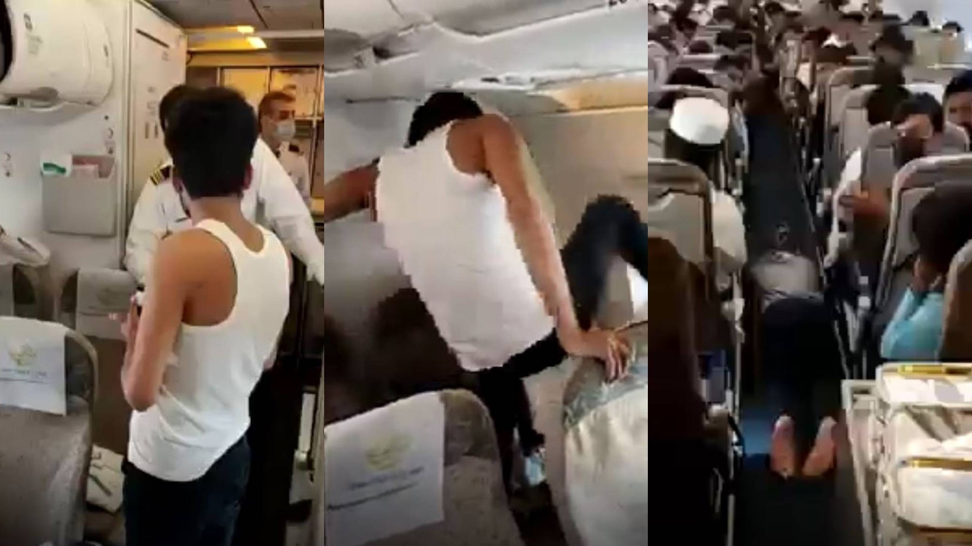 Cabin crew ties unstable passenger to seat over creating panic in plane