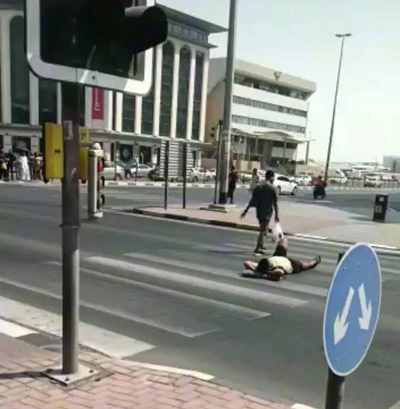 Dubai: Unknown man arrested for lying comfortably on roads with pillow