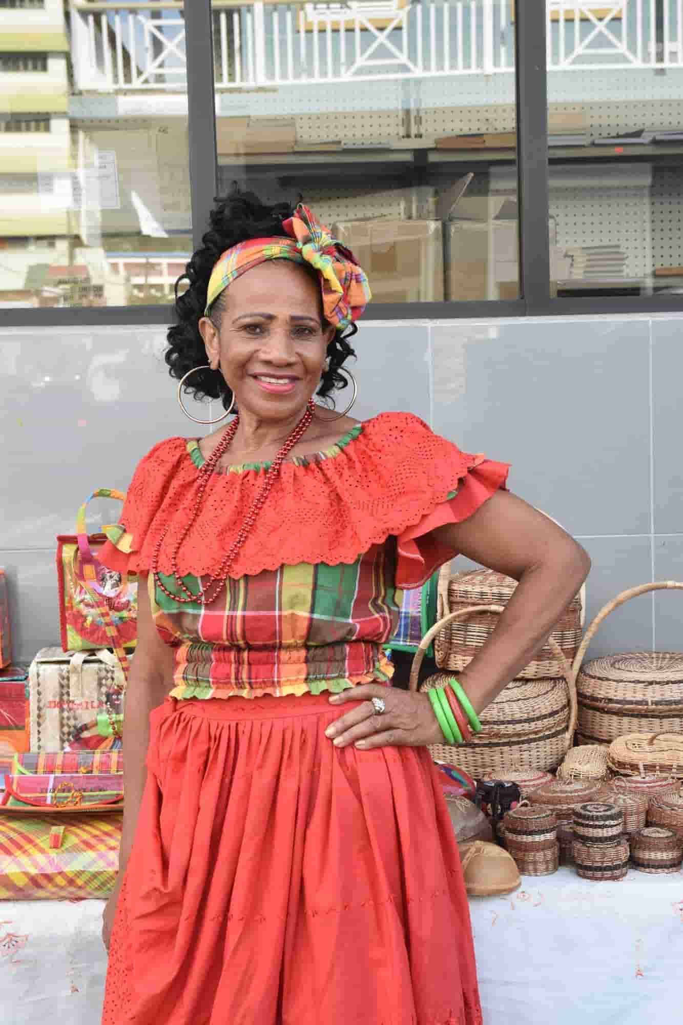 Melissa Poponne-Skerrit congratulates people on the Creole season