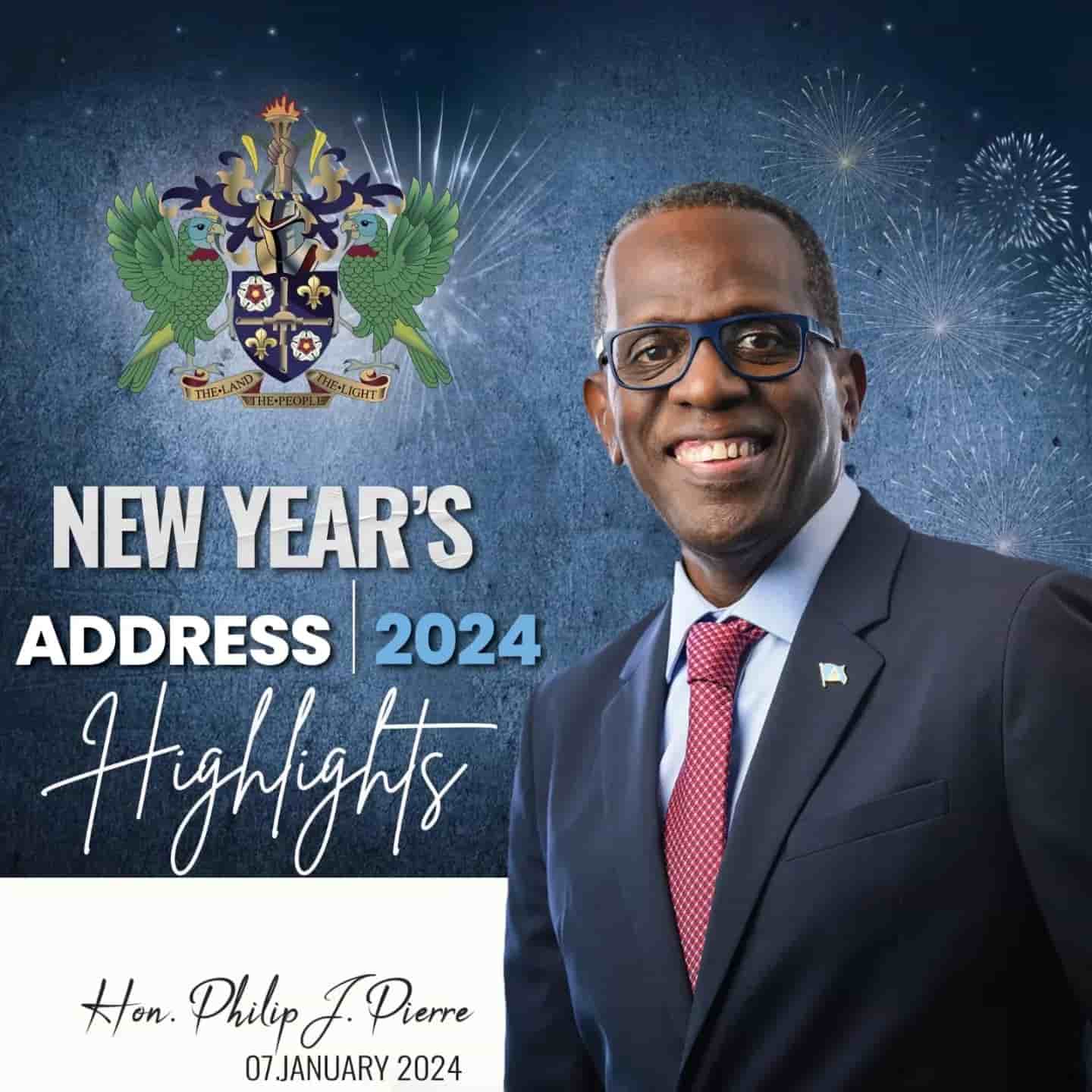 Saint Lucia: PM Philip J Pierre assures overall progress of Country in new year