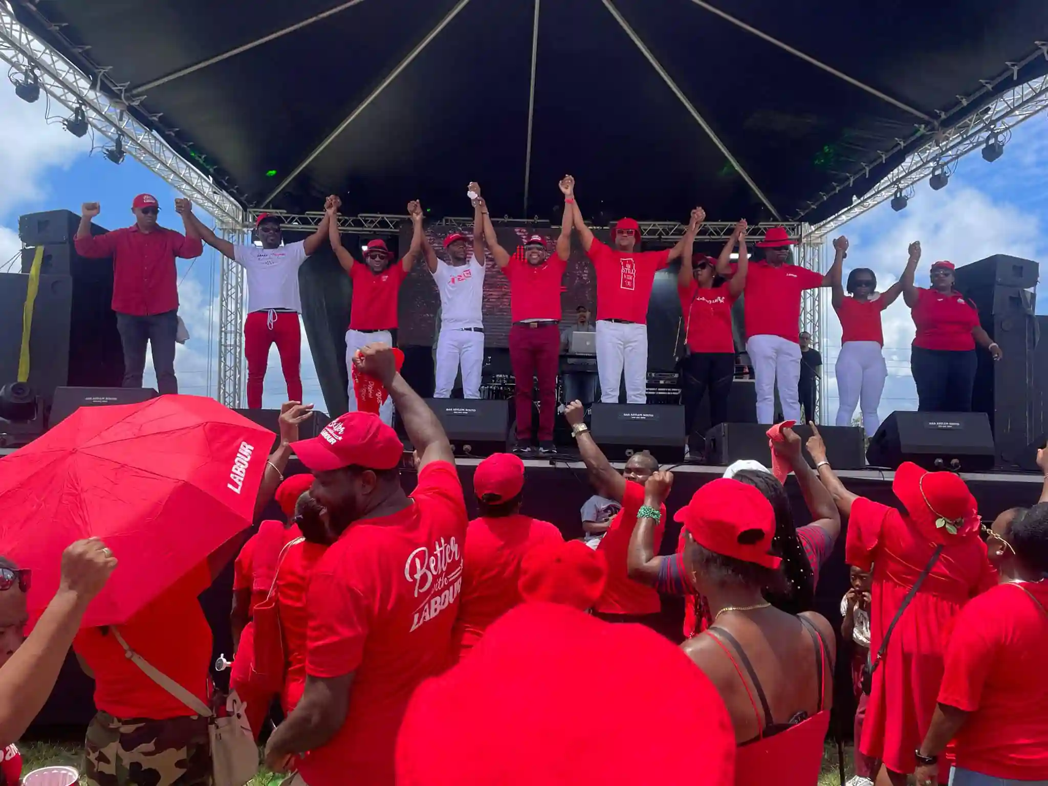 PM Drew extends thanks to people for participating in Labour Day March